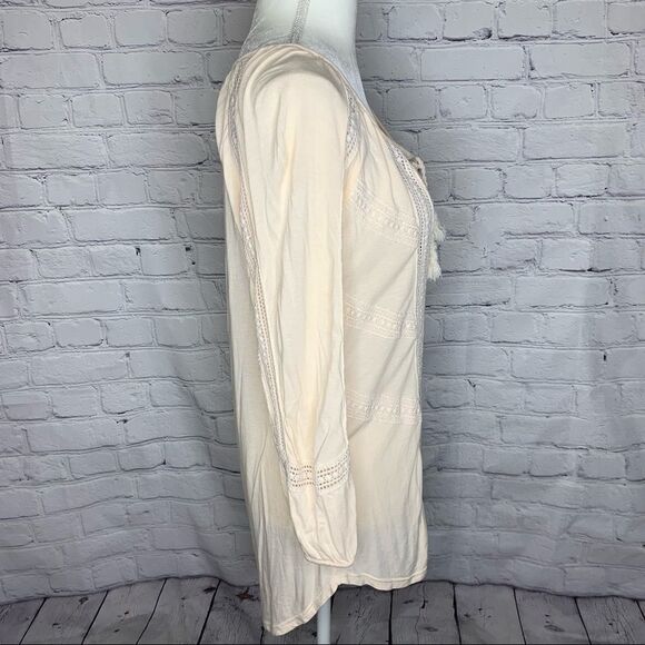 Lucky Brand Peach lace peasant top - Picture 6 of 11